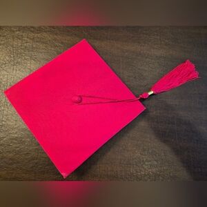 Red Kids Happy Graduates Graduation Cap Sz 4-6 (Small)